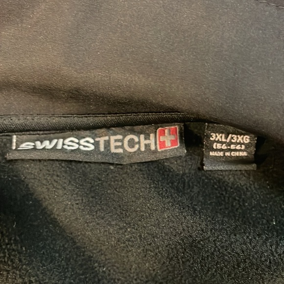 Swiss Tech Men’s 3XL Greystone Stretch Softshell Fleece Lined Zip Up Jacket - Picture 8 of 9